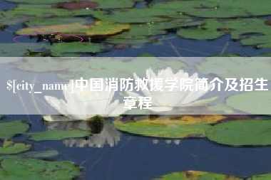靖边中国消防救援学院简介及招生章程