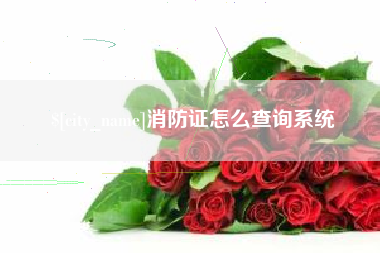 靖边消防证怎么查询系统