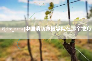 靖边中国消防救援学院在那个地方