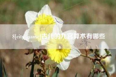 靖边古代的九宫算术有哪些