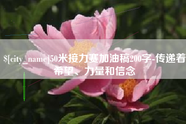 靖边50米接力赛加油稿200字-传递着希望、力量和信念