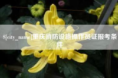 靖边重庆消防设施操作员证报考条件