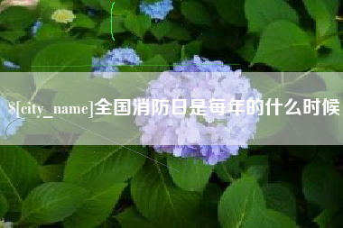 靖边全国消防日是每年的什么时候