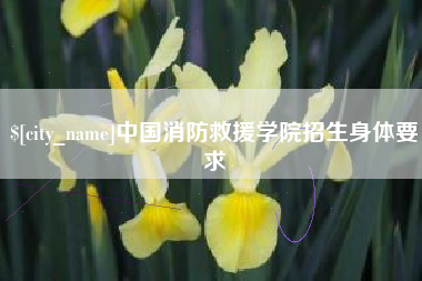 靖边中国消防救援学院招生身体要求
