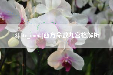 靖边西方命数九宫格解析