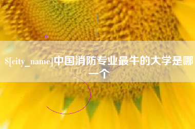靖边中国消防专业最牛的大学是哪一个