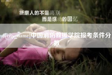 靖边中国消防救援学院报考条件分数