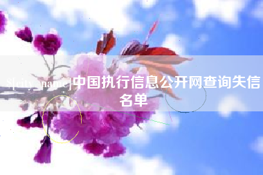 靖边中国执行信息公开网查询失信名单