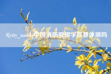 靖边中国消防救援学院要体测吗