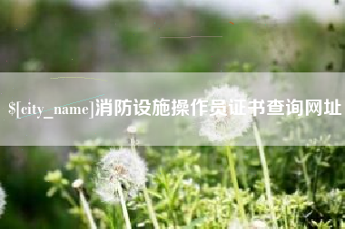 靖边消防设施操作员证书查询网址