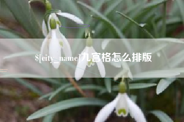 靖边九宫格怎么排版