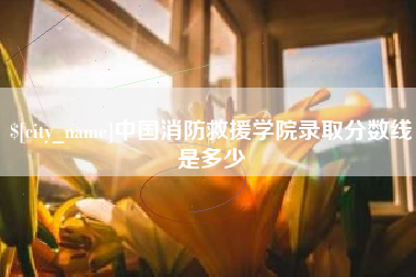 靖边中国消防救援学院录取分数线是多少