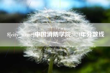 靖边中国消防学院2024年分数线