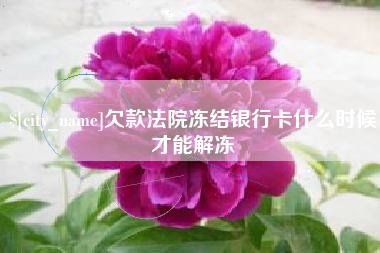靖边欠款法院冻结银行卡什么时候才能解冻