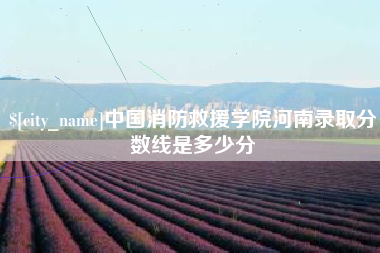 靖边中国消防救援学院河南录取分数线是多少分