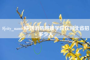 靖边中国消防救援学院在河北省招多少人