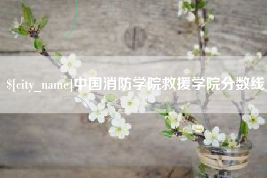 靖边中国消防学院救援学院分数线